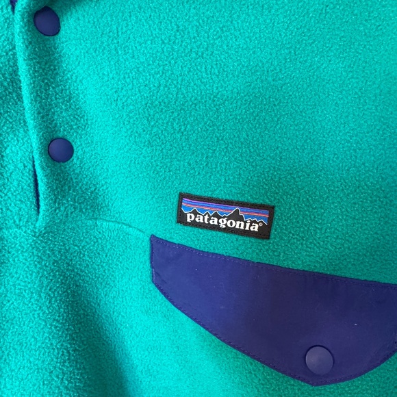 RARE Patagonia Men's Synchilla® Snap-T® Fleece Pullover Vintage Retro Colorway - Picture 4 of 4